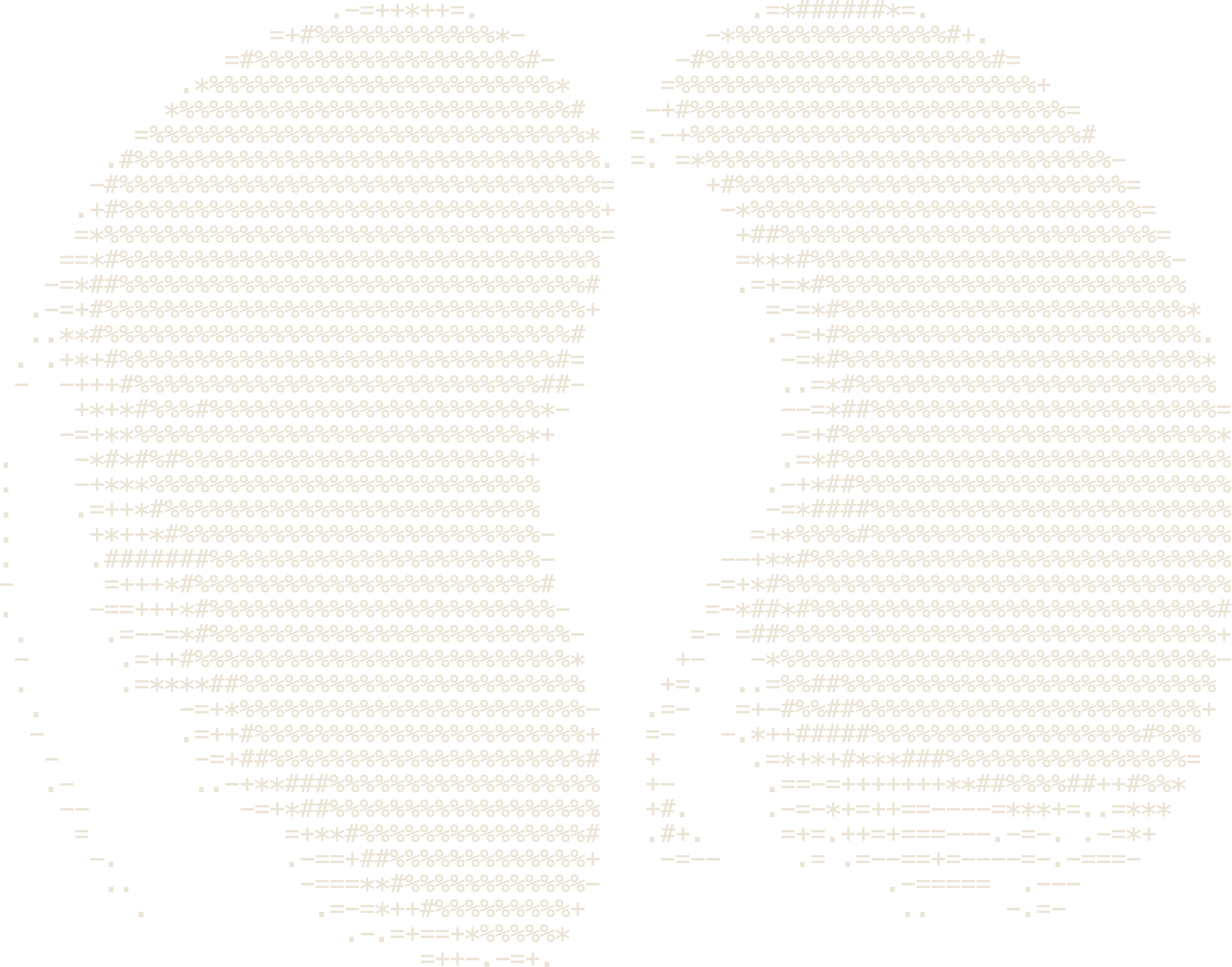 Two dried cannellini beans, rendered in ASCII